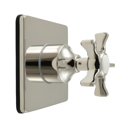 Kingston Brass Single-Handle Three-Way Diverter Valve with Square Trim Kit, Polished Nickel KS3046NX