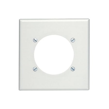 Leviton Receptacle Wallplate, Standard Size, Gang 2, White 80530-W