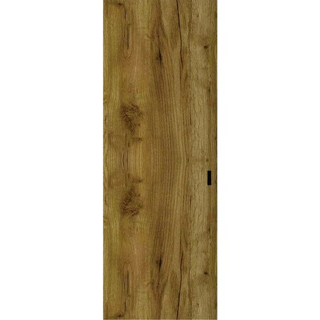 Sartodoors Hidden Barn, Basic 3001 Antique Oak, Wood Veneer Doors, Magic Concealed Sliding Set, 36 x 80 BASIC3001HB-OANTI-36
