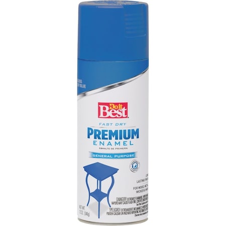 Do It Best Premium Enamel 12 Oz. Gloss Spray Paint Ocean Blue 203445D