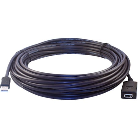 Cable Wholesale Plenum USB 2.0 High Speed Active Extension Cable, CMP, Type A Male to A Female, 35 foot 11U2-51035