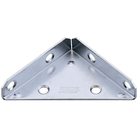 National Hardware V124 Series Corner Brace, 3 in L, Steel, Zinc N337-683