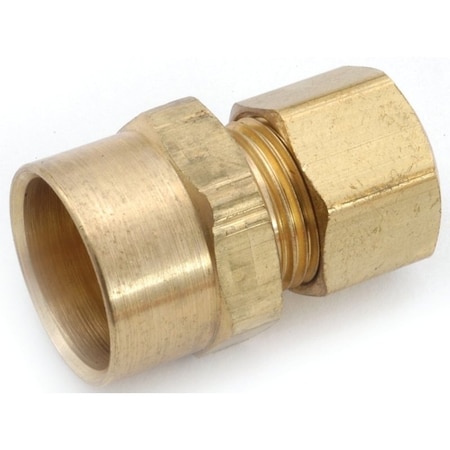 Anderson Metals Tube Adapter, 3/8 x 5/8 in, Sweat x Compression, Brass 750086-0610