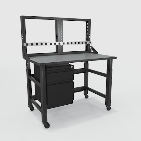 Safco Computer Workstation, 1,000 lb cap. TWTYP19TBLKSTGMBK