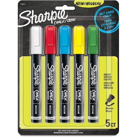 Sharpie Chalk Dry Erase Marker, Assorted, PK5 2103011