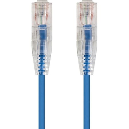 Monoprice Slim Cat6 Utp Cable, 5 ft.Blue 13533