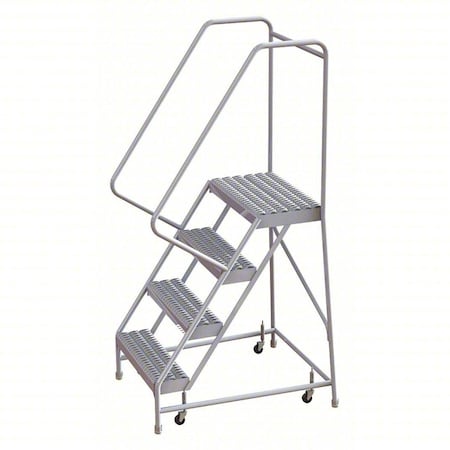 Tri-Arc 72 in H Aluminum Rolling Ladder, 4 Steps, 350 lb Load Capacity WLAR104165