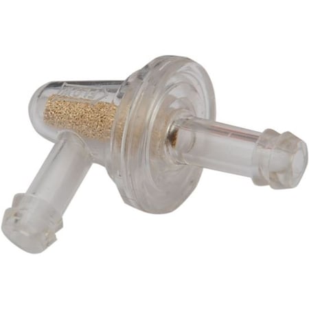 Helix Racing Products Fuel Filter, 1/4In6mm 90 Deg., Lg Dia Conical, Clr W/ Bronze Pellet Sinter 118-9044