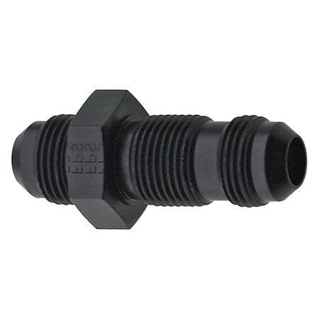Fragola 483212-BL -12 AN Straight Bulkhead Fitting - Black FRG483212-BL