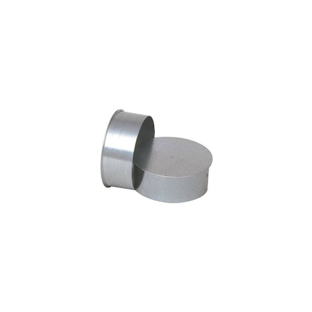 Imperial Mfg. HVAC Duct Pipe Tee Cap/Plug, No Crimp, Galvanized, 3-In. GV0721