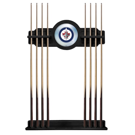 Holland Bar Stool Co Winnipeg Jets Cue Rack in Black Finish CueBKWinJet