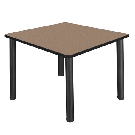 Regency Square Kee Medium Breakroom Table, 42 in W, 42 in L, Noble Oak TB4242NOBPBK