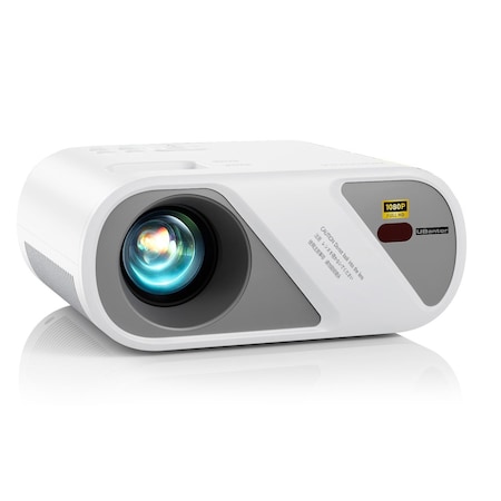 Wrightmaster 1920 x 1080 Full HD LCD Portable Projector with 9500 Lumens, 300" Display, White ZR-G2