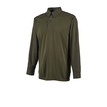First Tactical Long Sleeve Shirt, 35% Cotton, 65% Polyester, Button, 0 Pocket(s), Olive Drab Green, L 111015