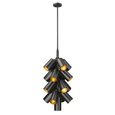 Z-Lite Lumina Matte Black 17 Light Chandelier 7520-17MB