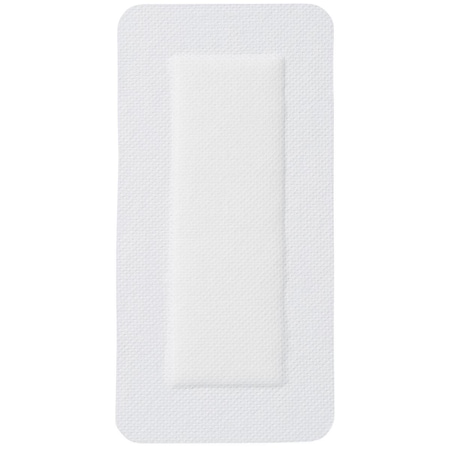 Medline Sterile Bordered Gauze Adhesive Island Wound Dressing, 3in x 6in with 1.5in x 4in Pad MSC3236H