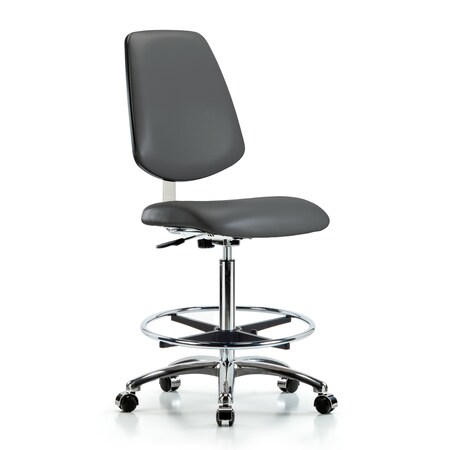 Blue Ridge Ergonomics Vinyl Clean Room Chair BR-CLR-VHBCH-MB-CR-CF-CC-8823