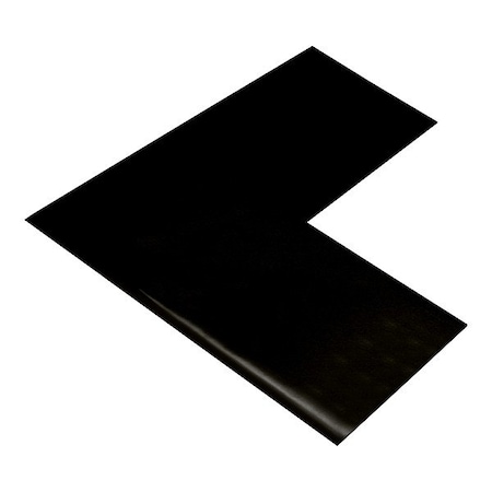 Mighty Line Floor Marking Shape, 10 in L, PK50 Angle4BLK