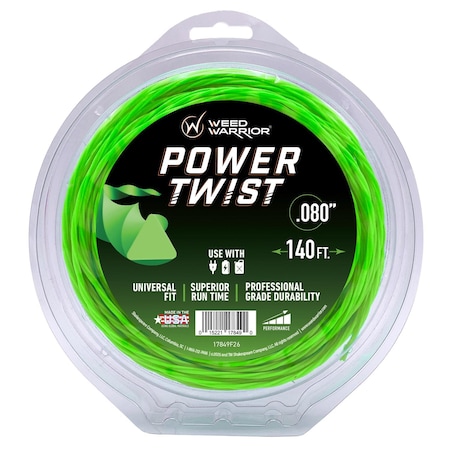 Weed Warrior Professional Grade.080 in. D X 140 ft. L Trimmer Line 17849