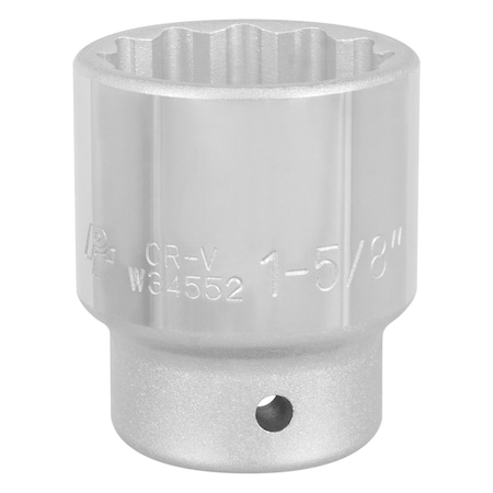Performance Tool 3/4 in. Dr. 1-5/8 in. 12pt Socket, 12 Point, CrV, Corrosion Resistant W34552