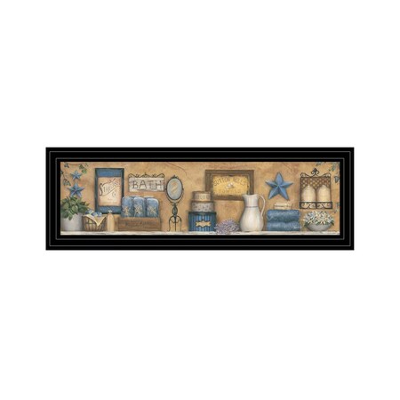 Homeroots Starlight Bath 3 Black Framed Print Bathroom Wall Art 406461