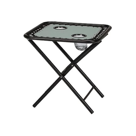 Woodard Sunny Isles Folding Side Table with 2 Cup Holders for Zero Gravity Chair, Seafoam Green 270116