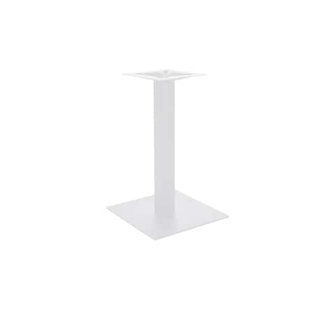 Bfm Seating Uptown - 24in Square Base - Dining Height - 3in Square Column - 11 7/8in Bolt-On Top Plate- White LP-24SQWH