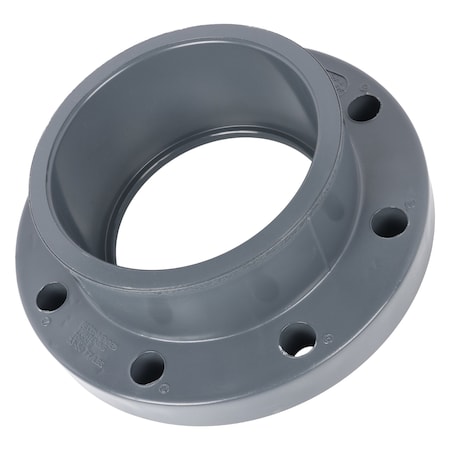 Zoro Select PVC Flange, Socket, 8 in Pipe Size 851-080