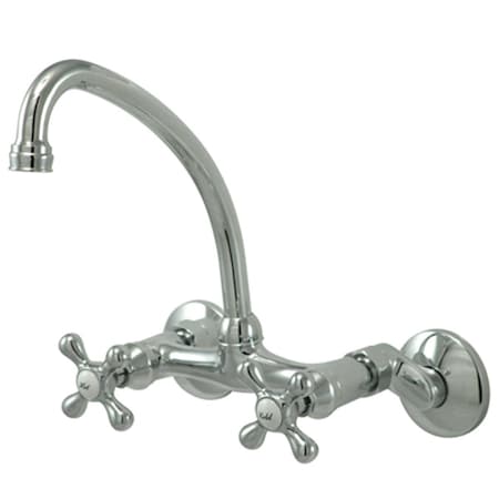 Blueprints 4 Inch -8 Inch Adjustable Center Wall Mount Kitchen Faucet - Polished Chrome BL2598963