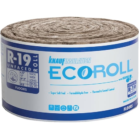 Knauf R-19 15''x39 ' Standard Unfaced Roll Fiberglass Insulation UR05TAK