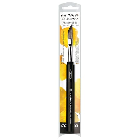 Da Vinci CASANEO Travel Pocket Brush, Extra Soft Synthetic, Watercolor, Slanted Edge, Series 1597TP, Size 10 VA-1597TP_10