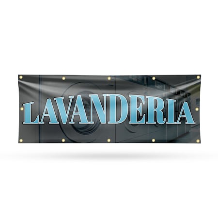 Signmission Lavanderia, 48 Inch x 120 Inch, Vinyl Banner B-120-30725