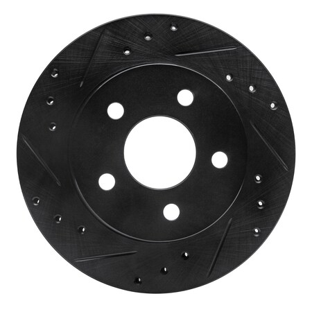 Dynamic Friction Co DFC Brake Rotor - Drilled and Slotted - Black 633-54031L