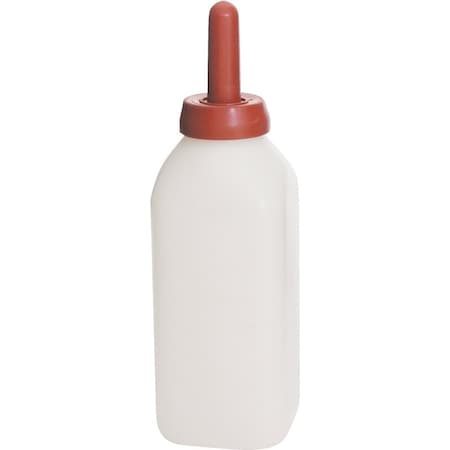 Little Giant Nursing Bottle, Square, 2 qt Capacity, Polyethylene Bucket, Translucent Bucket, Snap-On Nipple 9812