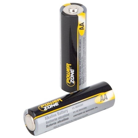 Powerzone Battery, 1.5 V Battery, AA Battery, Zinc, Manganese Dioxide, and Potassium Hydroxide LR6-4P-DB
