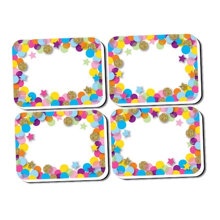 Ashley Productions Non-Magnetic Mini Whiteboard Erasers, Confetti, 10PK 78008