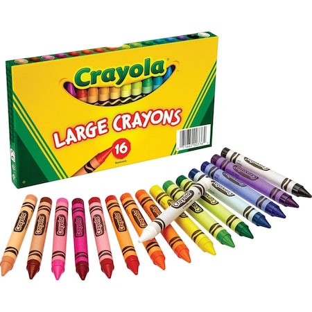 Crayola Large Crayons, 16 Classic Colors, 96PK 520336