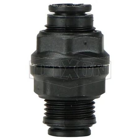Dixon Legris by Bulkhead Push-In Union, 5/32 in Nominal, Tube, 290 psi Pressure, Nylon, Domestic 31160400