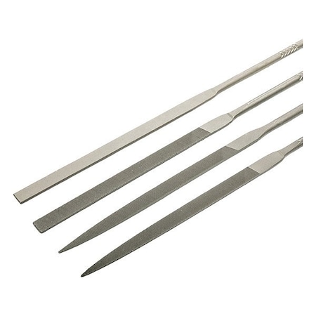 Crescent Nicholson File Set, 12PC, 5.5 in, Needle, Cut 0, Pouch 37392