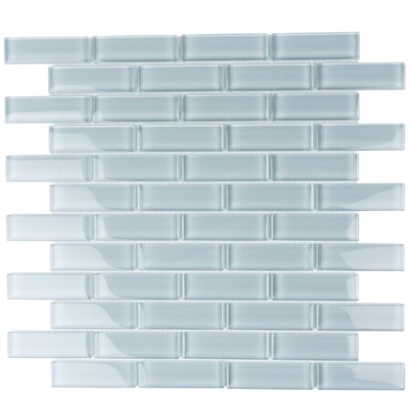 Apollo Tile Gray 11.9 in x 11.9 in Glass Glossy Floor and Wall Mosaic Tile 4.92 sqft/case, 5PK APLBR88092A