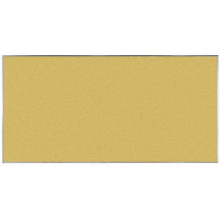 Aarco VIC Cork Bulletin Board w/ a Clear Satin Anodized Al Frame, Fresh Pineapple 48''Hx96''W DW4896212