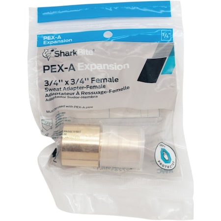 Sharkbite PEX-A Brass 3/4'' x 3/4'' FSWT Sweat Adapter UAB606LFA