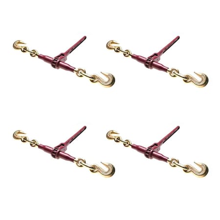 Mytee Products 4 Pcs 3/8 in-1/2 in Durabilt Chain Binder Boomer G70 Ratchet Binder 12000WLL, 4PK CB-DR-2x4