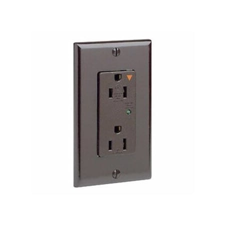 Leviton Straight Blade Receptacle, 5-15R, 15 A, 125V AC, Flush Mount, Isolated Ground 5280-IGW