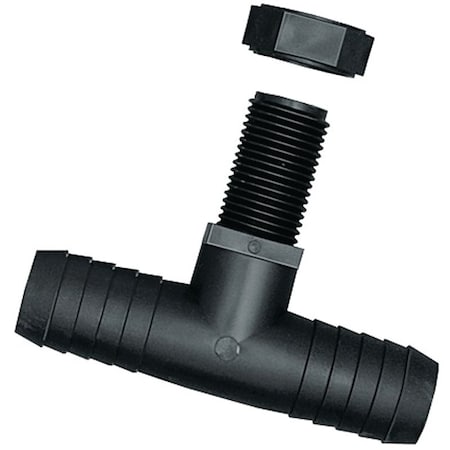 Green Leaf Hose Tee, Polypropylene NTT 12 P 2PK