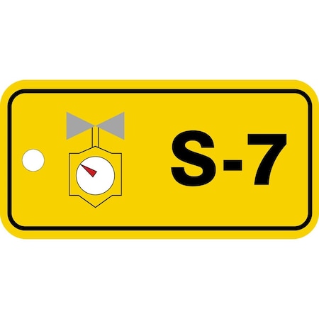 Accuform Energy Source ID Tag, S-7 Steam, 1.5in x 3in, Plastic, 5PK TDJ307VPM