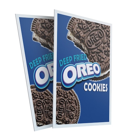 Signmission Deep Fried Oreo, Plastic Signs Only 24 Inch x 36 Inch, Corrugated Plastic, 2PK CSB-2436-2PACK-Deep Fried Oreo