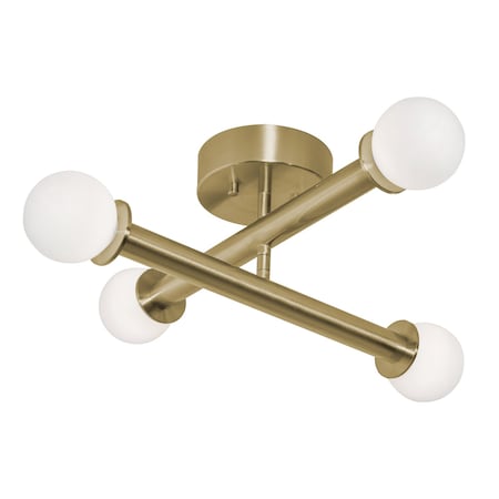 Afx Lane - LED Flush Mount - Light Antique Brass LANF20LAJUDLB