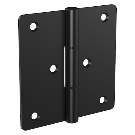 National Hardware Modern Square Gate Hinge, Steel, Black, Tapping Screws Mounting N166-024