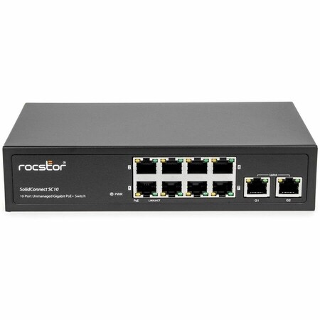 Rocstor SOLIDCONNECT SC10 8-PORT POE+ GIGABIT UN Y10S006-B1